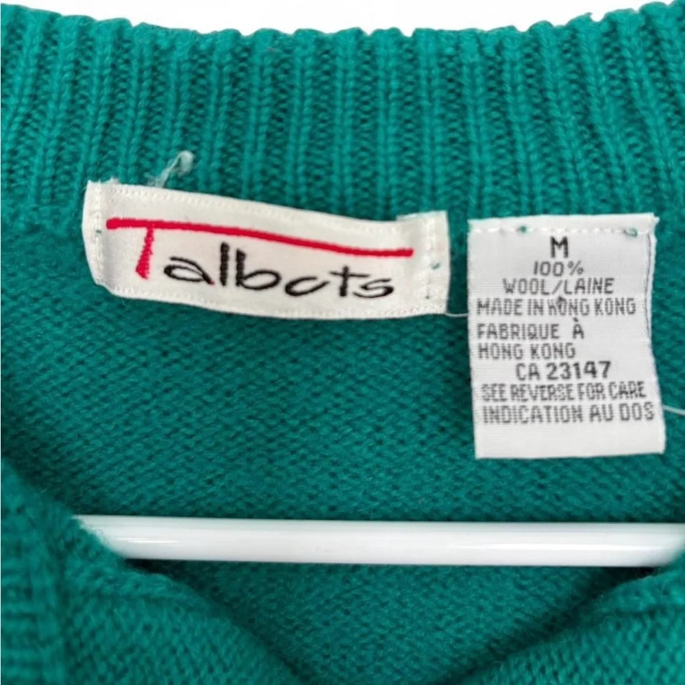 Talbots Vintage‎ Wool Cable Knit Button Down Cardigan Medium Classic Cottagecore